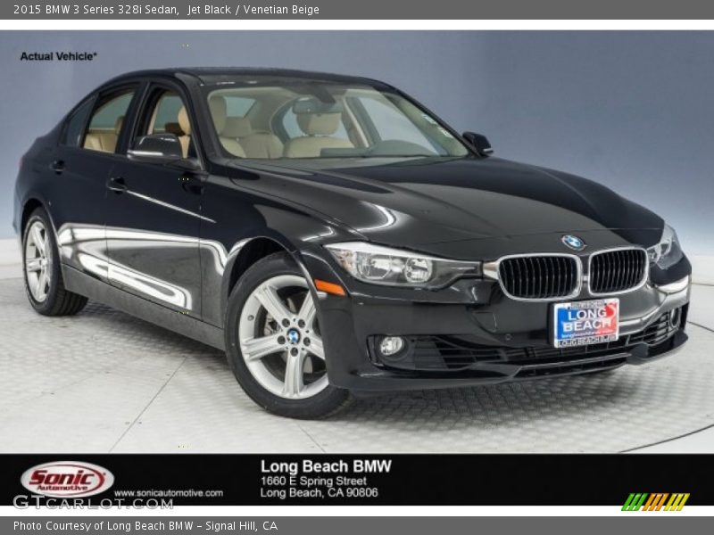 Jet Black / Venetian Beige 2015 BMW 3 Series 328i Sedan