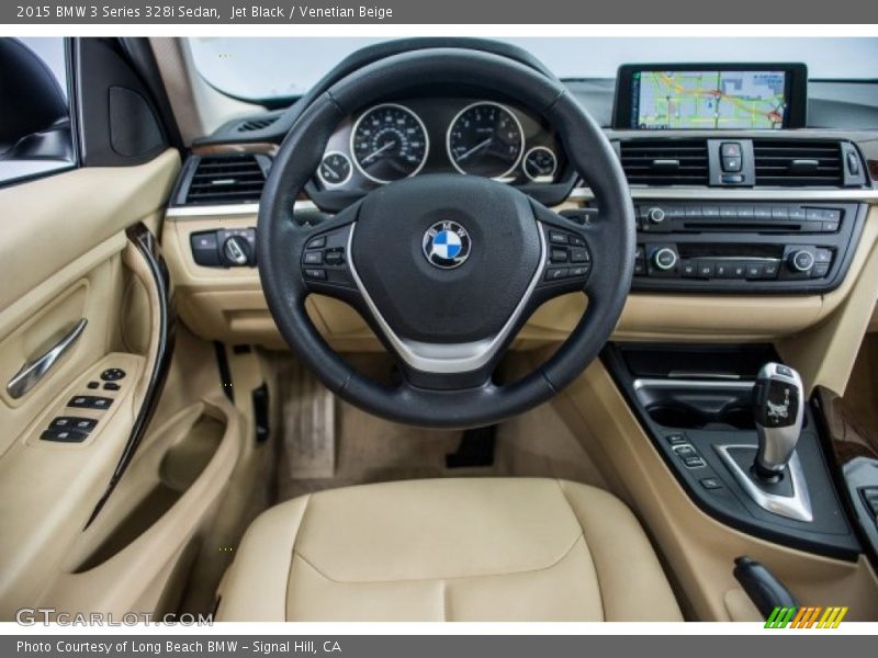 Jet Black / Venetian Beige 2015 BMW 3 Series 328i Sedan