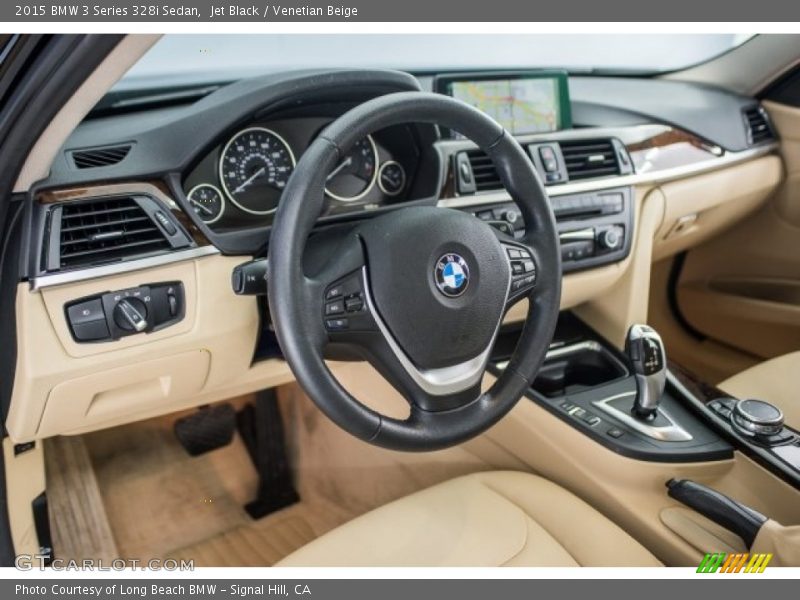 Jet Black / Venetian Beige 2015 BMW 3 Series 328i Sedan