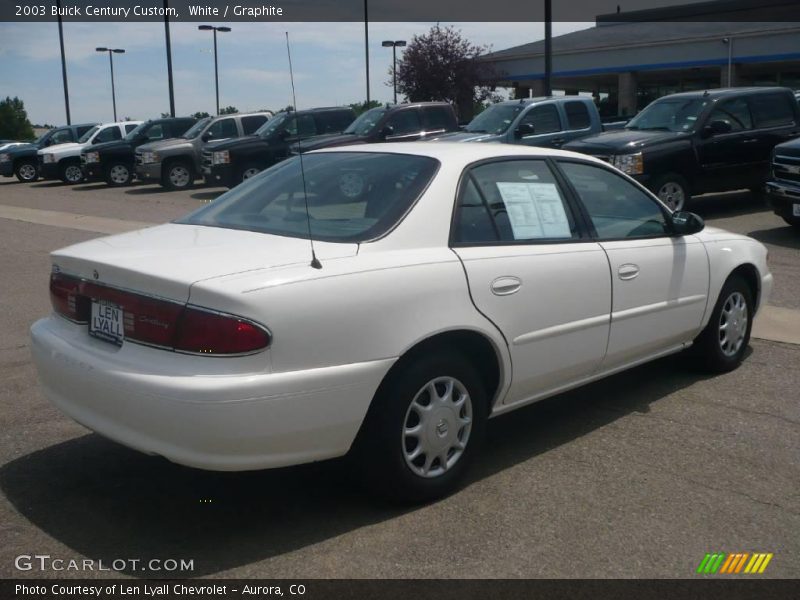 White / Graphite 2003 Buick Century Custom