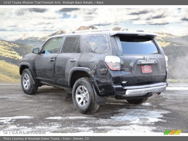 Midnight Black Metallic / Black 2016 Toyota 4Runner Trail Premium 4x4