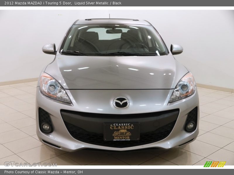 Liquid Silver Metallic / Black 2012 Mazda MAZDA3 i Touring 5 Door