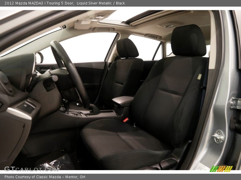 Liquid Silver Metallic / Black 2012 Mazda MAZDA3 i Touring 5 Door