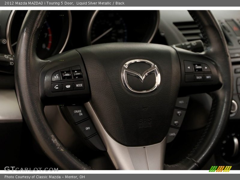 Liquid Silver Metallic / Black 2012 Mazda MAZDA3 i Touring 5 Door