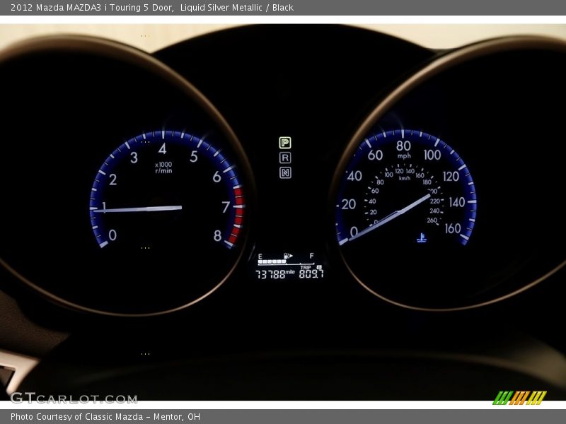 Liquid Silver Metallic / Black 2012 Mazda MAZDA3 i Touring 5 Door