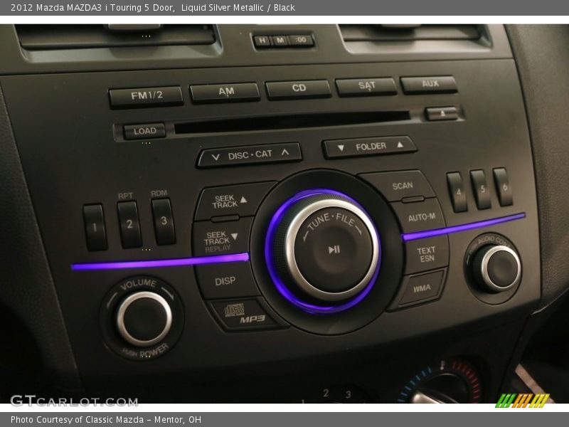 Liquid Silver Metallic / Black 2012 Mazda MAZDA3 i Touring 5 Door