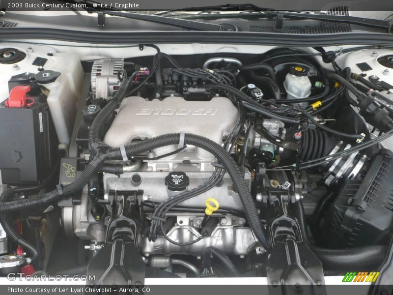 White / Graphite 2003 Buick Century Custom