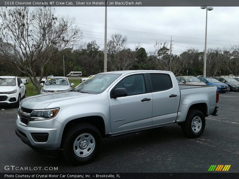 Silver Ice Metallic / Jet Black/Dark Ash 2018 Chevrolet Colorado WT Crew Cab