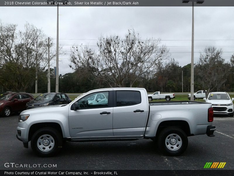 Silver Ice Metallic / Jet Black/Dark Ash 2018 Chevrolet Colorado WT Crew Cab