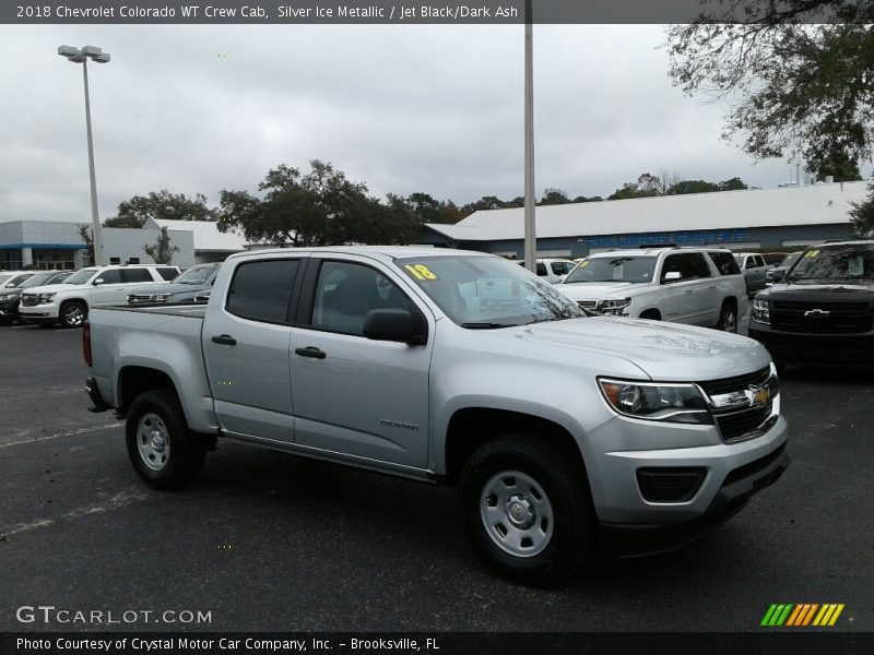 Silver Ice Metallic / Jet Black/Dark Ash 2018 Chevrolet Colorado WT Crew Cab