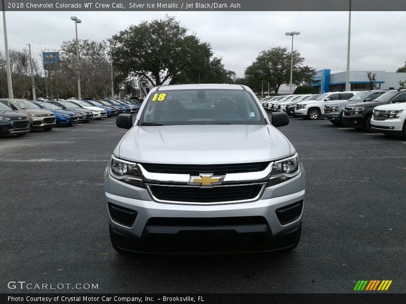 Silver Ice Metallic / Jet Black/Dark Ash 2018 Chevrolet Colorado WT Crew Cab