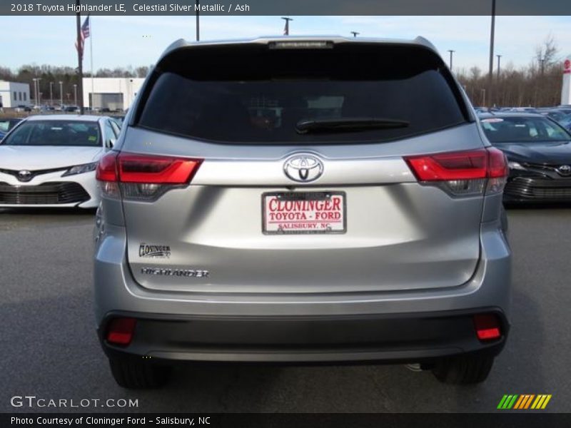 Celestial Silver Metallic / Ash 2018 Toyota Highlander LE