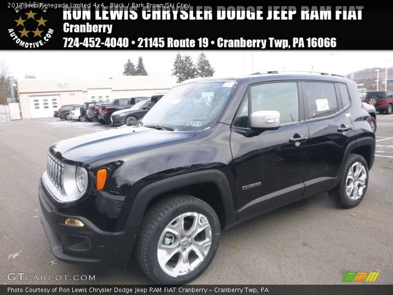 Black / Bark Brown/Ski Grey 2017 Jeep Renegade Limited 4x4