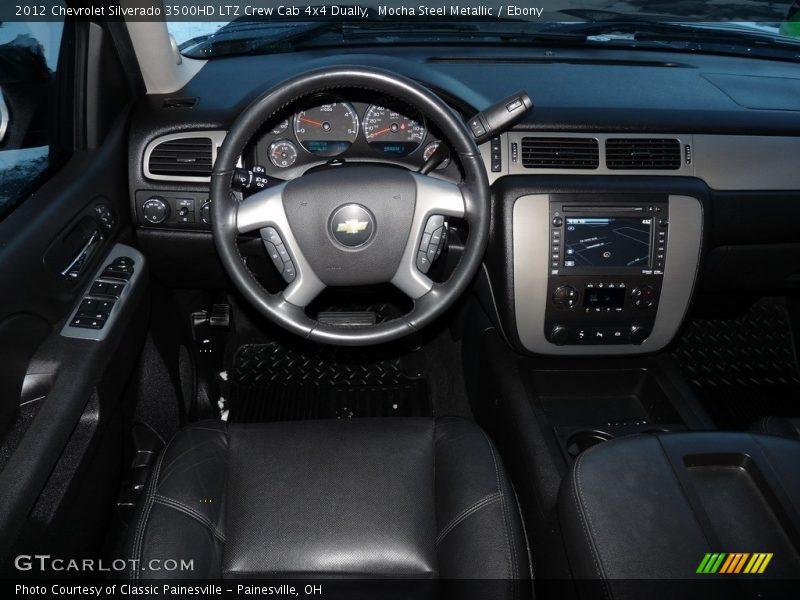 Mocha Steel Metallic / Ebony 2012 Chevrolet Silverado 3500HD LTZ Crew Cab 4x4 Dually