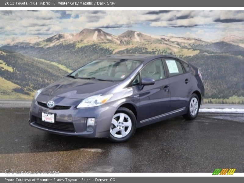 Winter Gray Metallic / Dark Gray 2011 Toyota Prius Hybrid III