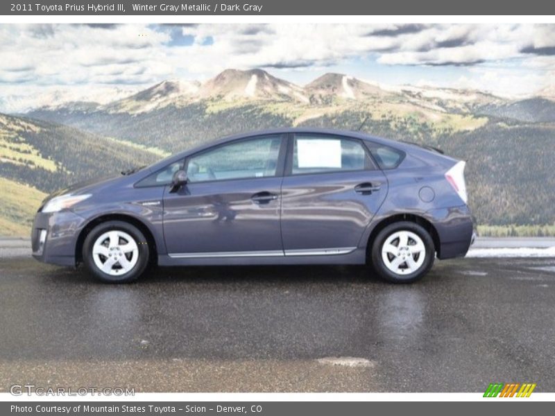 Winter Gray Metallic / Dark Gray 2011 Toyota Prius Hybrid III
