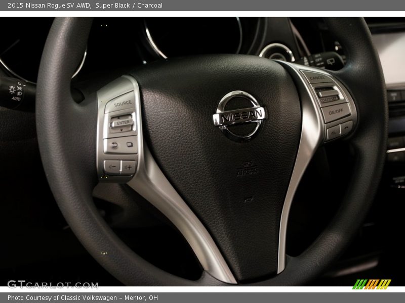 Super Black / Charcoal 2015 Nissan Rogue SV AWD