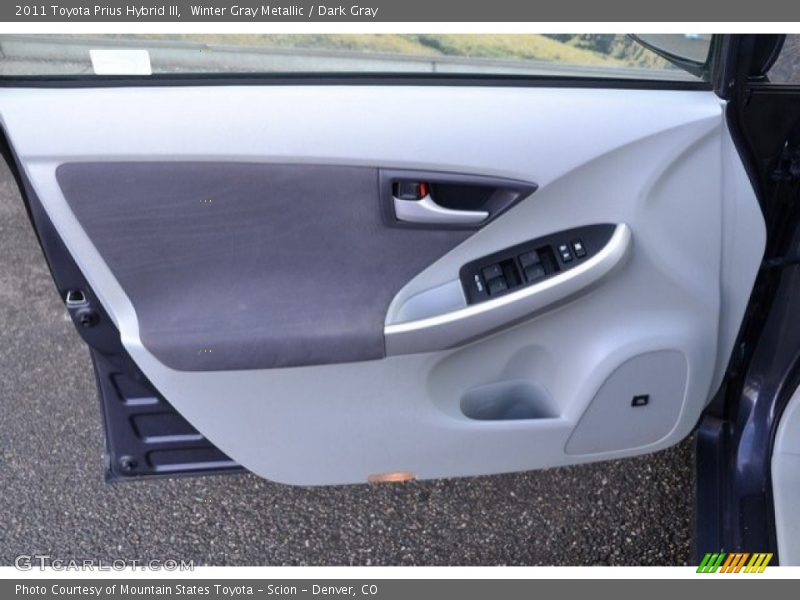 Winter Gray Metallic / Dark Gray 2011 Toyota Prius Hybrid III
