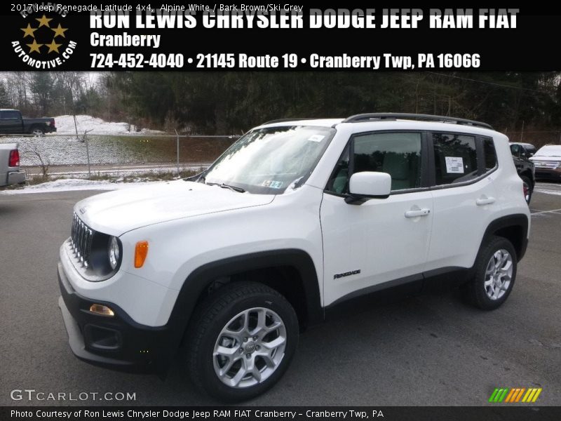 Alpine White / Bark Brown/Ski Grey 2017 Jeep Renegade Latitude 4x4