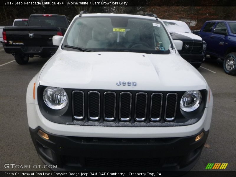 Alpine White / Bark Brown/Ski Grey 2017 Jeep Renegade Latitude 4x4