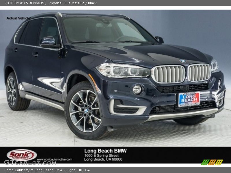 Imperial Blue Metallic / Black 2018 BMW X5 sDrive35i