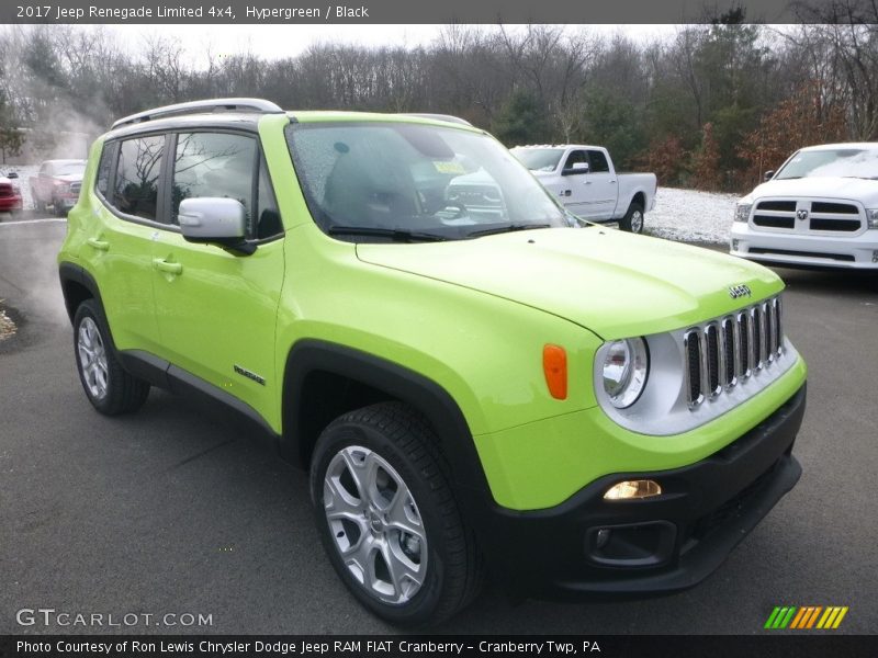 Hypergreen / Black 2017 Jeep Renegade Limited 4x4