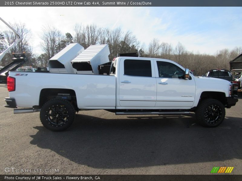 Summit White / Cocoa/Dune 2015 Chevrolet Silverado 2500HD LTZ Crew Cab 4x4