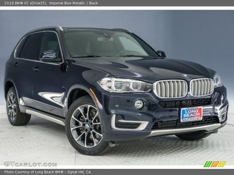 Imperial Blue Metallic / Black 2018 BMW X5 sDrive35i