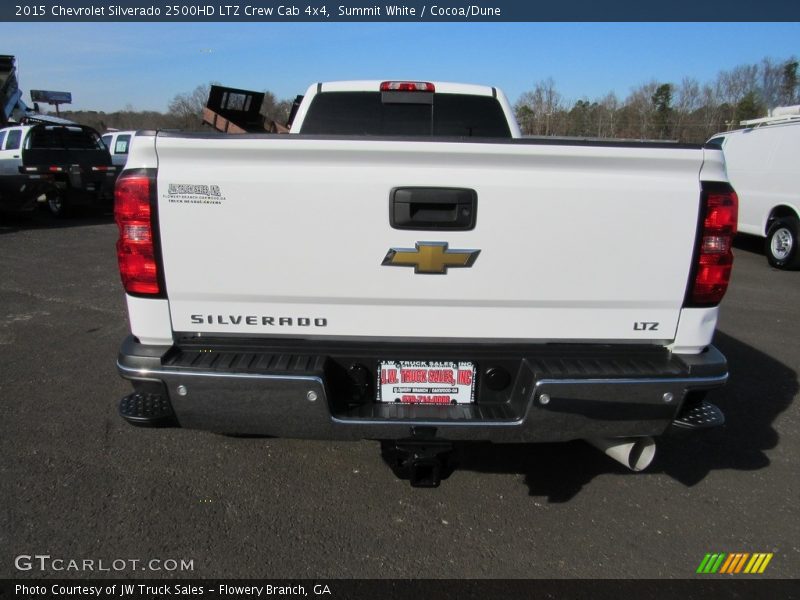 Summit White / Cocoa/Dune 2015 Chevrolet Silverado 2500HD LTZ Crew Cab 4x4