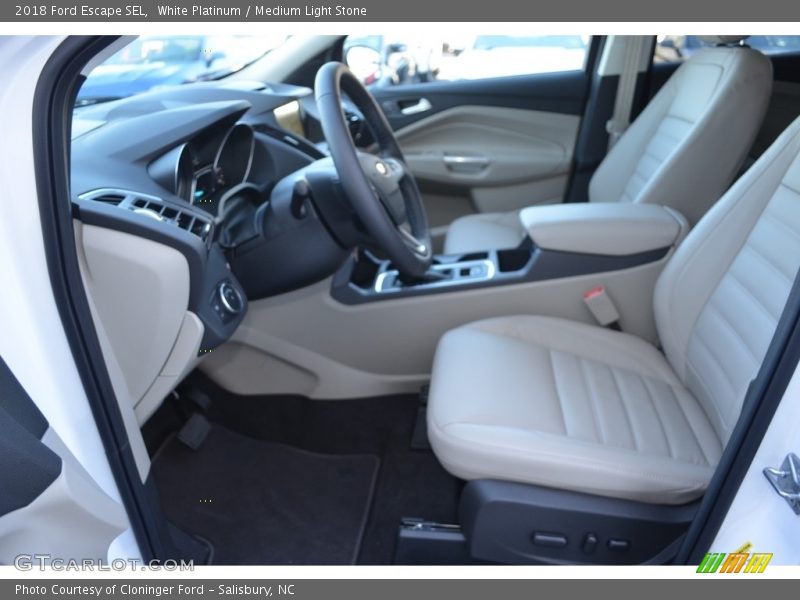 White Platinum / Medium Light Stone 2018 Ford Escape SEL