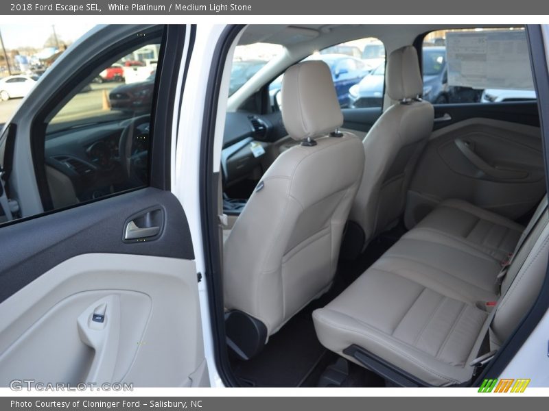 White Platinum / Medium Light Stone 2018 Ford Escape SEL
