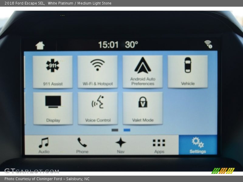 White Platinum / Medium Light Stone 2018 Ford Escape SEL