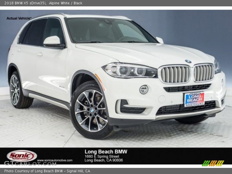 Alpine White / Black 2018 BMW X5 sDrive35i