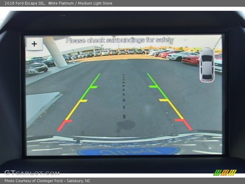 White Platinum / Medium Light Stone 2018 Ford Escape SEL