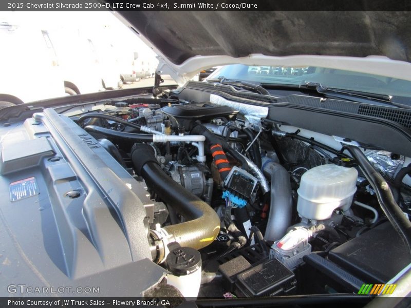 Summit White / Cocoa/Dune 2015 Chevrolet Silverado 2500HD LTZ Crew Cab 4x4
