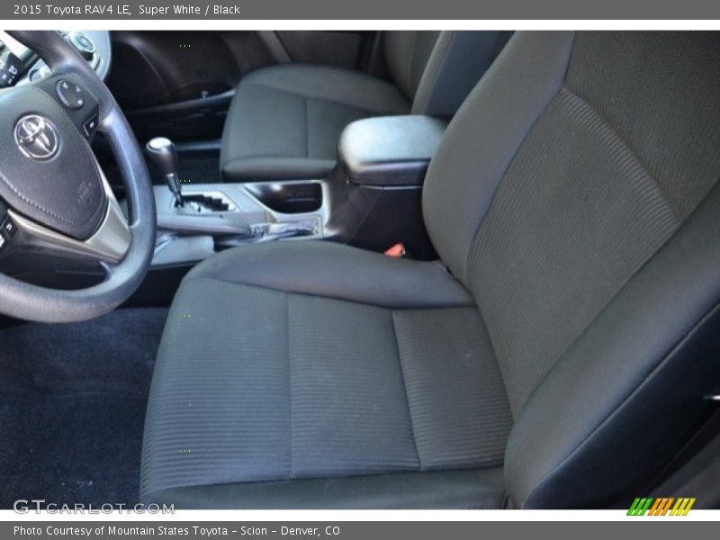 Super White / Black 2015 Toyota RAV4 LE