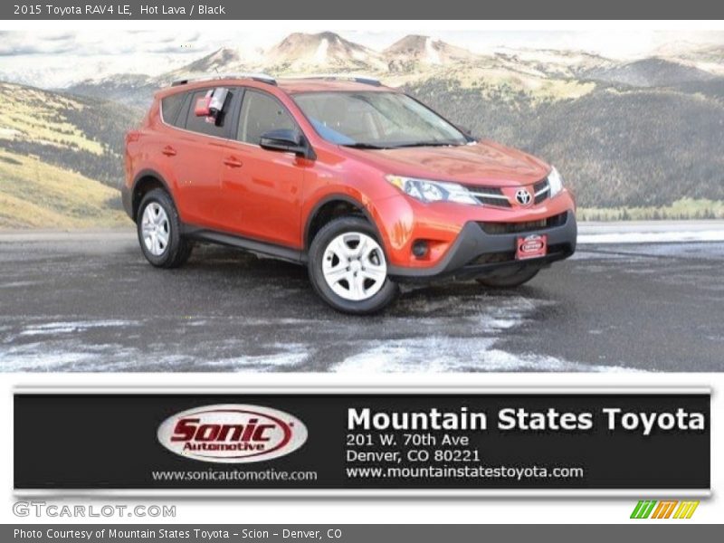Hot Lava / Black 2015 Toyota RAV4 LE