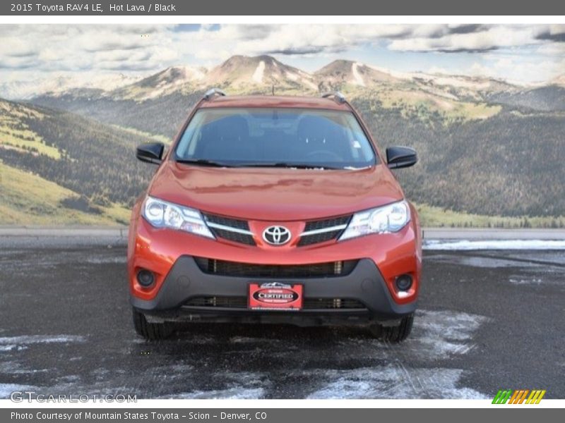 Hot Lava / Black 2015 Toyota RAV4 LE