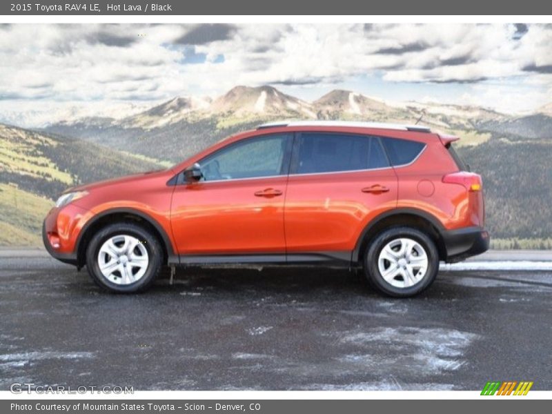 Hot Lava / Black 2015 Toyota RAV4 LE