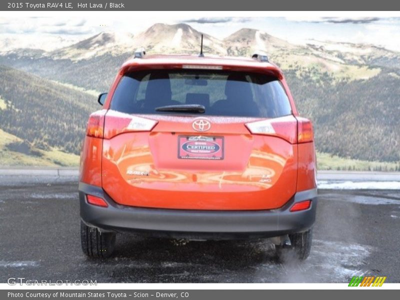 Hot Lava / Black 2015 Toyota RAV4 LE