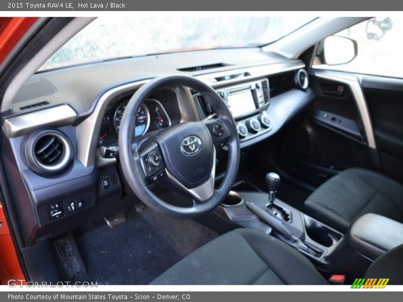 Hot Lava / Black 2015 Toyota RAV4 LE