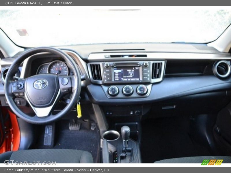 Hot Lava / Black 2015 Toyota RAV4 LE