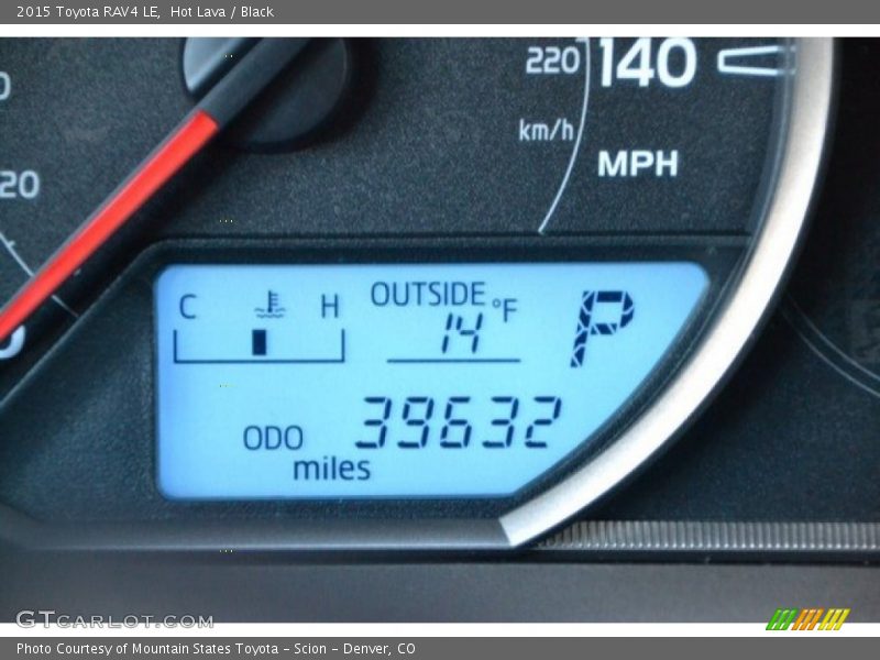 Hot Lava / Black 2015 Toyota RAV4 LE