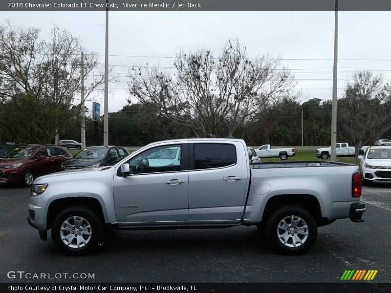 Silver Ice Metallic / Jet Black 2018 Chevrolet Colorado LT Crew Cab