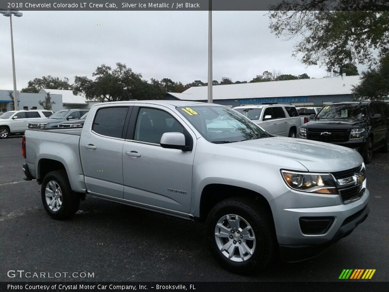 Silver Ice Metallic / Jet Black 2018 Chevrolet Colorado LT Crew Cab