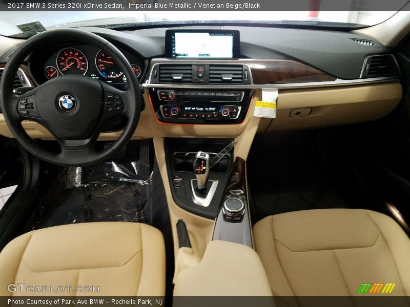 Imperial Blue Metallic / Venetian Beige/Black 2017 BMW 3 Series 320i xDrive Sedan