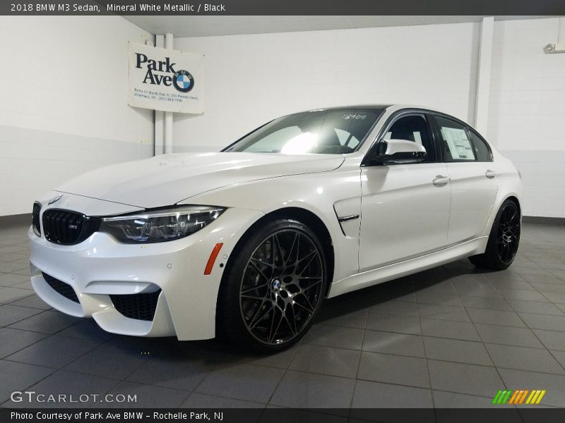 Mineral White Metallic / Black 2018 BMW M3 Sedan