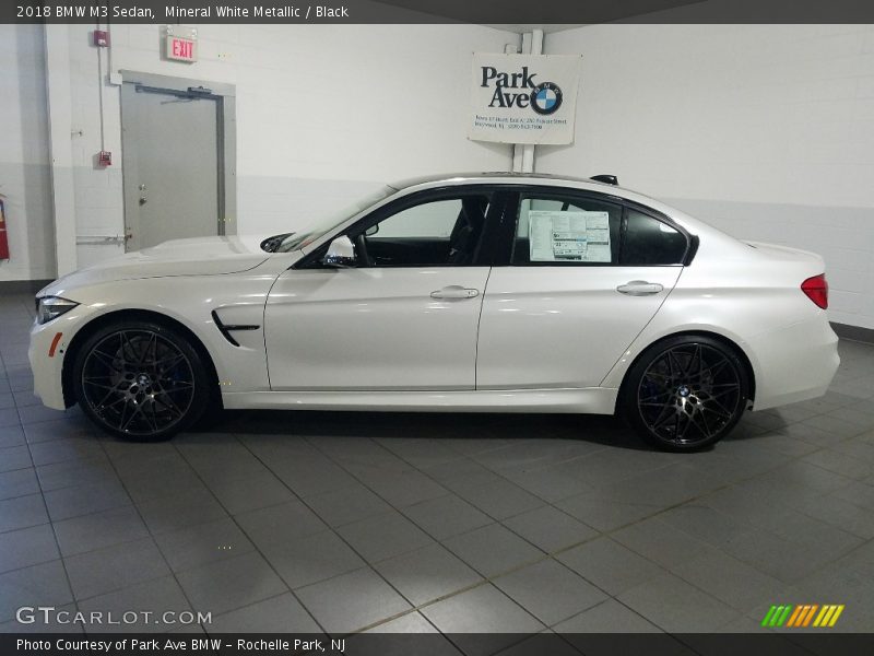 Mineral White Metallic / Black 2018 BMW M3 Sedan