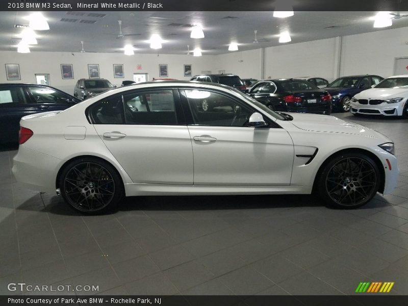 Mineral White Metallic / Black 2018 BMW M3 Sedan