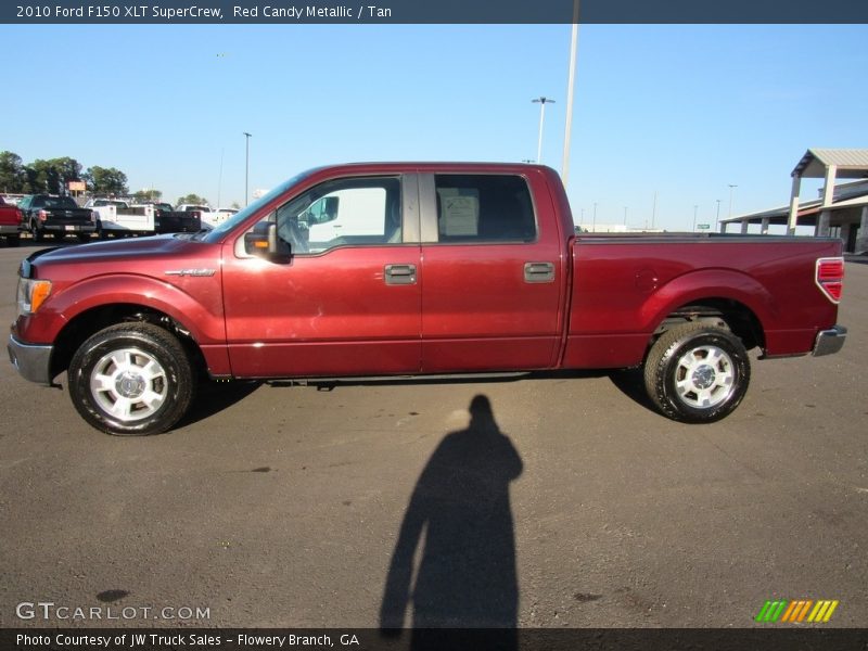 Red Candy Metallic / Tan 2010 Ford F150 XLT SuperCrew
